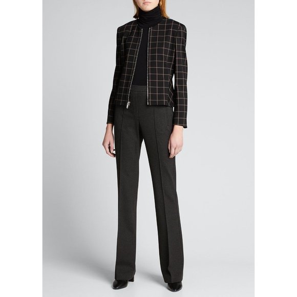 Theory Pants - Theory Demitria Flare Leg Pull on Tweed Pants